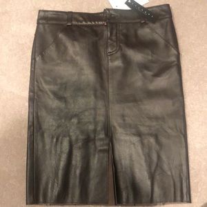 Laundry - Brown Leather Skirt. Never worn.